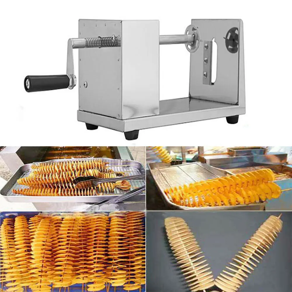 

Stainless Steel Spiral Potato Potato Chips Maker Cutter Fruit Slice Home Kitchen Application
