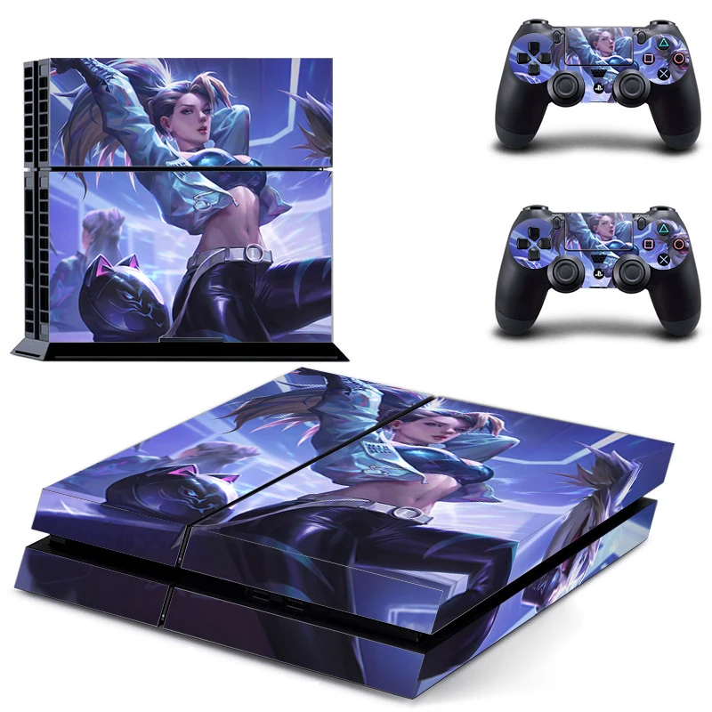 Рутая девочка Стиль PS4 кожи Стикеры для Playstation 4 консоли и 2 контроллеры Наклейка