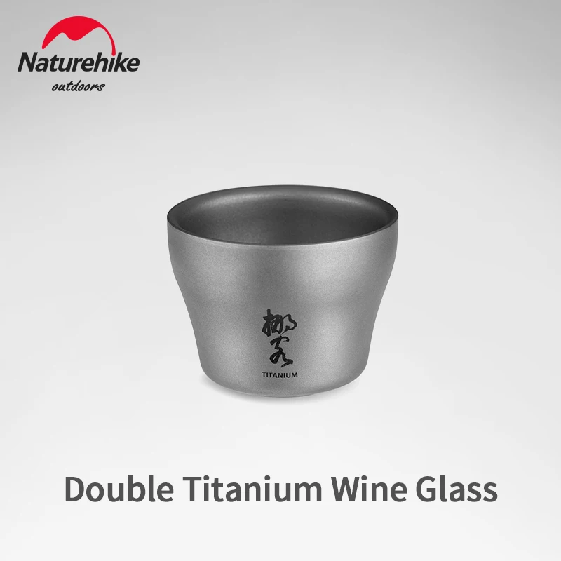 

Naturehike Double-Deck Titanium Small Wine Glass Ultralight Portable Tea Water Cup Camping Party Tableware Outdoor Picnic Parts