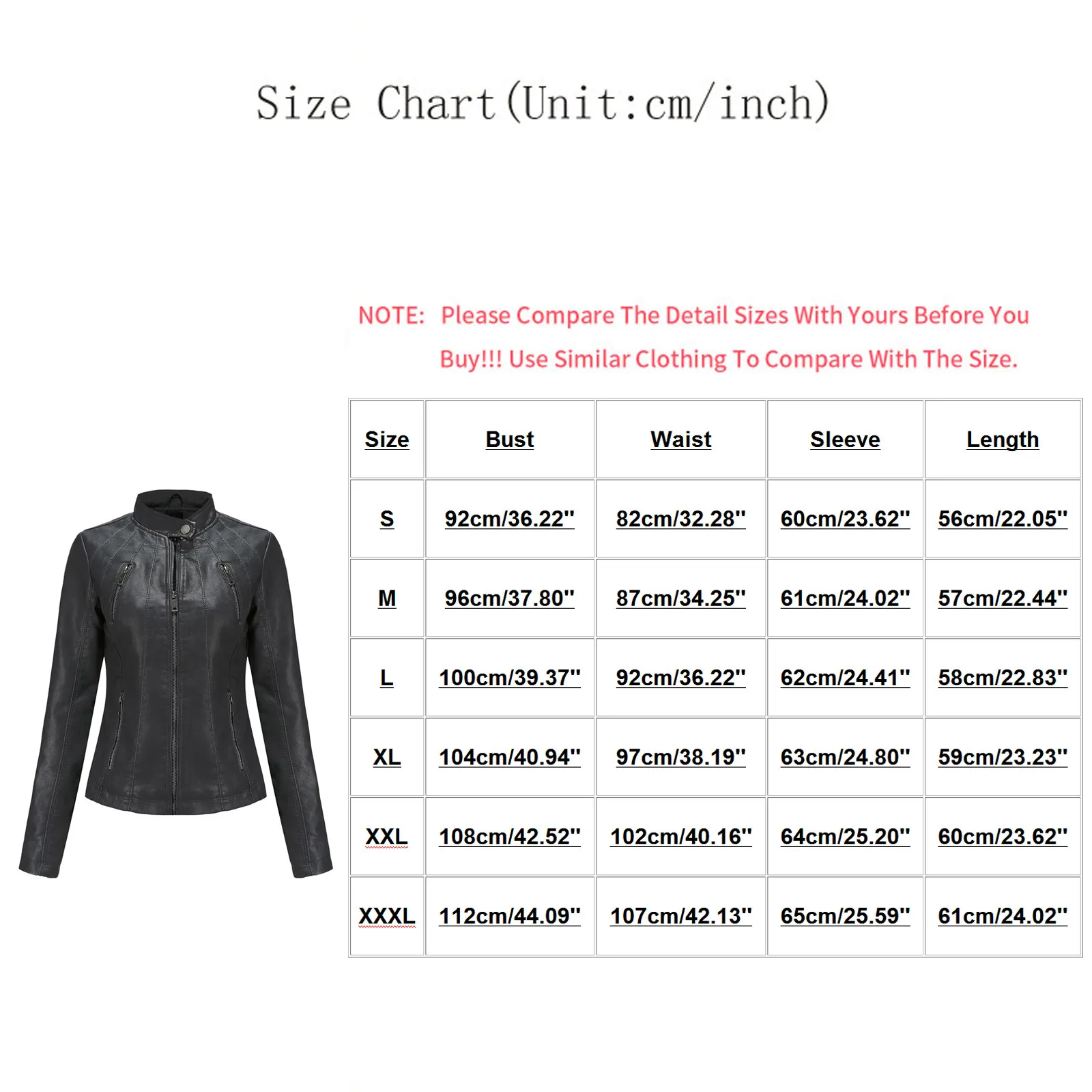 

New Spring Autumn Women Short Faux PU Jacket Slim Fashion Punk Outwear Motorcycle Leather Jacket Casual Coat