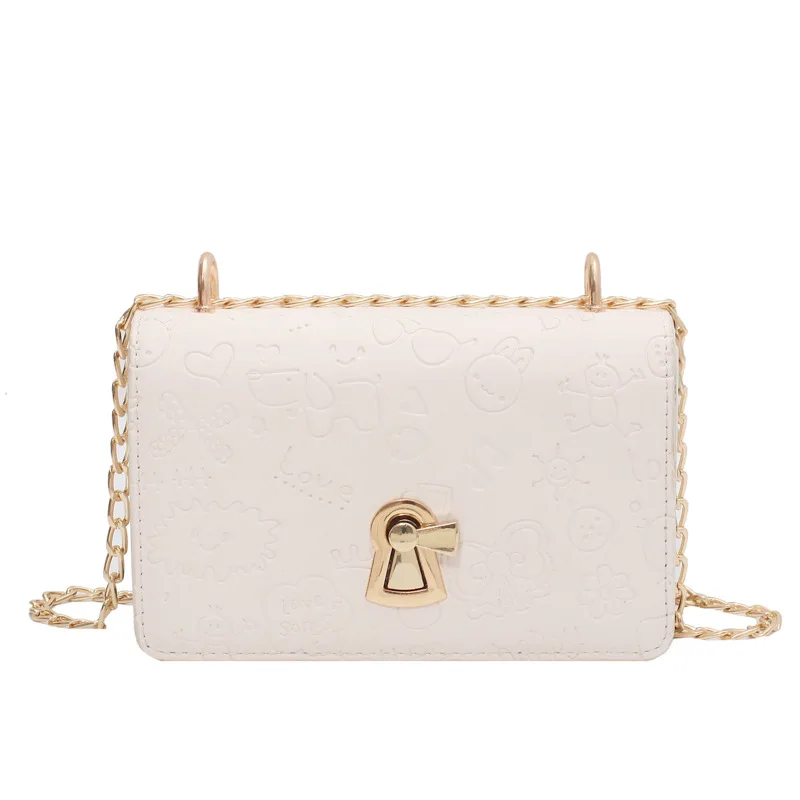 

Net Celebrity Fashion Female Bag 2021 New Trendy Small Square Bag European and American Texture Chain Small Bag