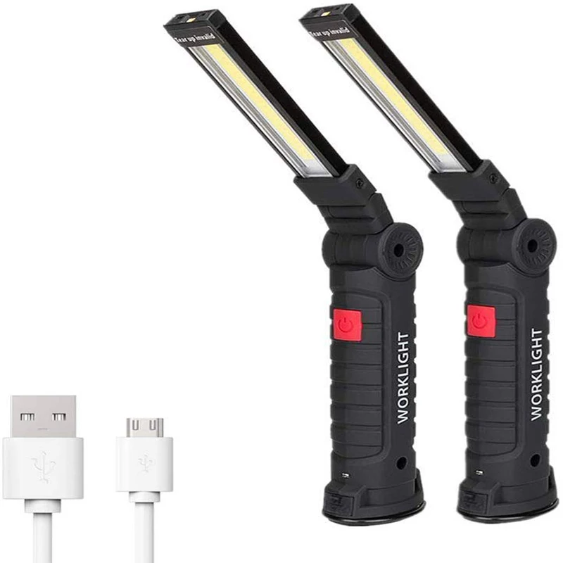 USB Перезаряжаемый COB светодиодный светильник для вспышки 5 режимов складной