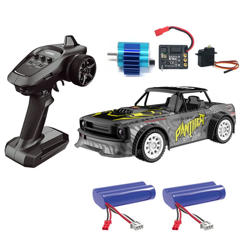 

UDIRC 1602 RTR Brushless Several Battery 1/16 2.4G 4WD RC Car LED Light Drift Proportional Off Road Vehicles Model Toy Gift Kid