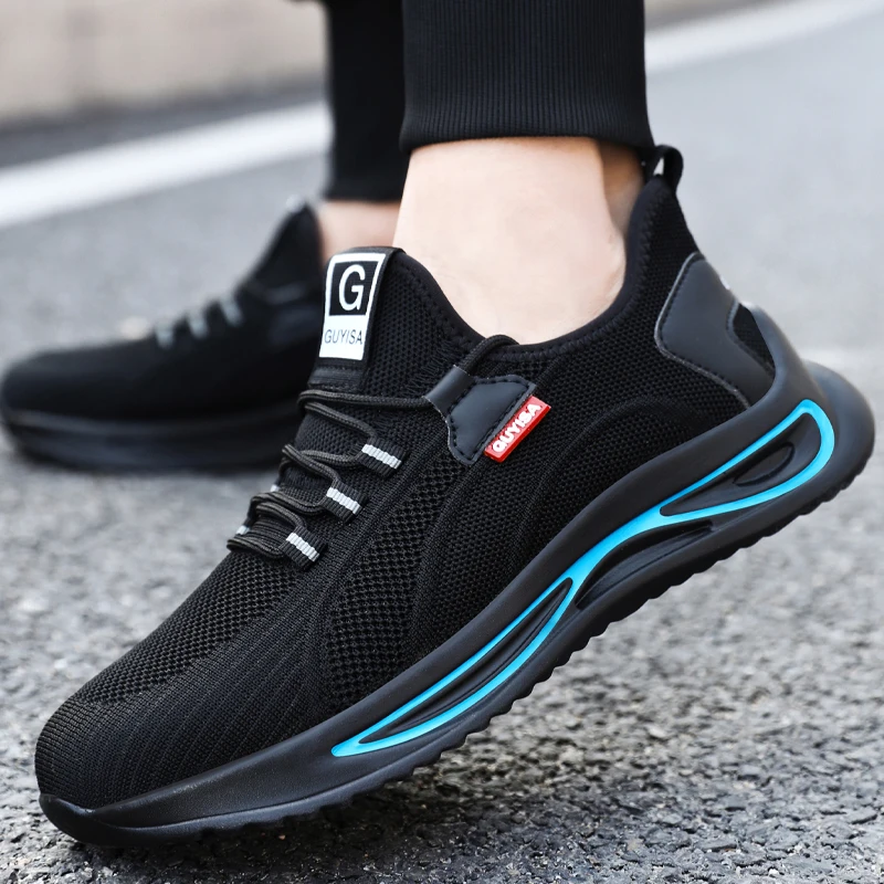

2021Breathable Light Safety Shoes Men Work Safety Boot Steel Toe Work Shoes Anti-puncture Work Sneakers Indestructible Footwear