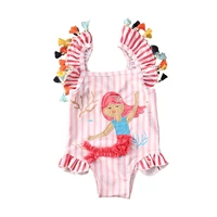 toddler baby girl swimwear floral mermaid swimsuit bathing suit beachwear 1 7y