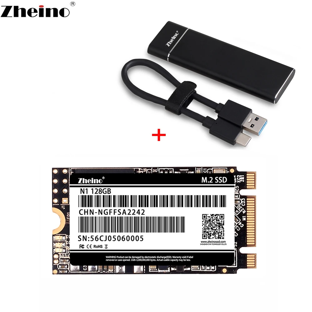 Внешний твердотельный накопитель Zheino USB 3 0 на Type C портативный SSD M.2 SATA 64 Гб 128 ГБ 256