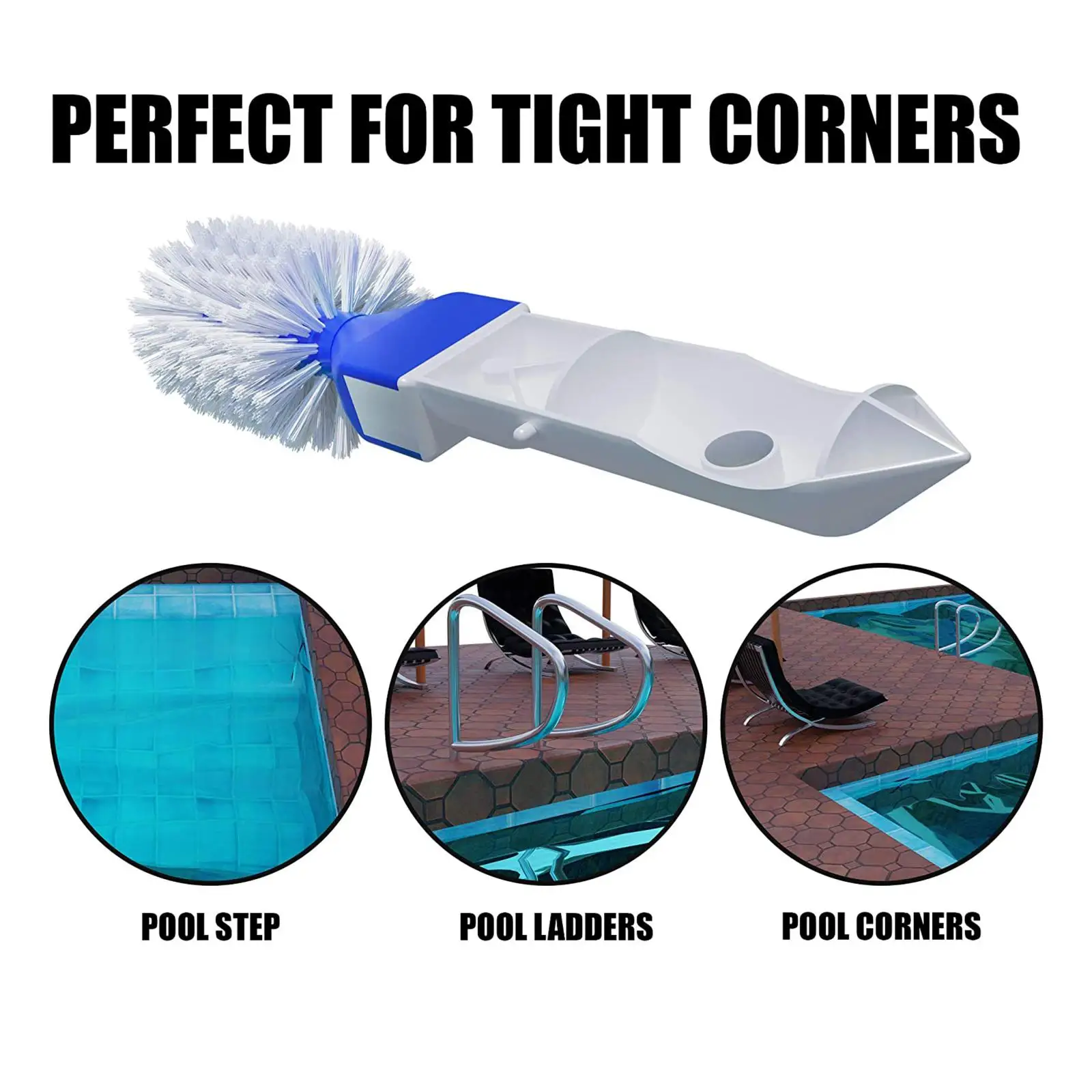 

Pool Cleaner Swimming Pool Brush Cleaning Tools Nylon Bristles Cleaner Broom Swimming Pool Kitchen Bathroom Accessories