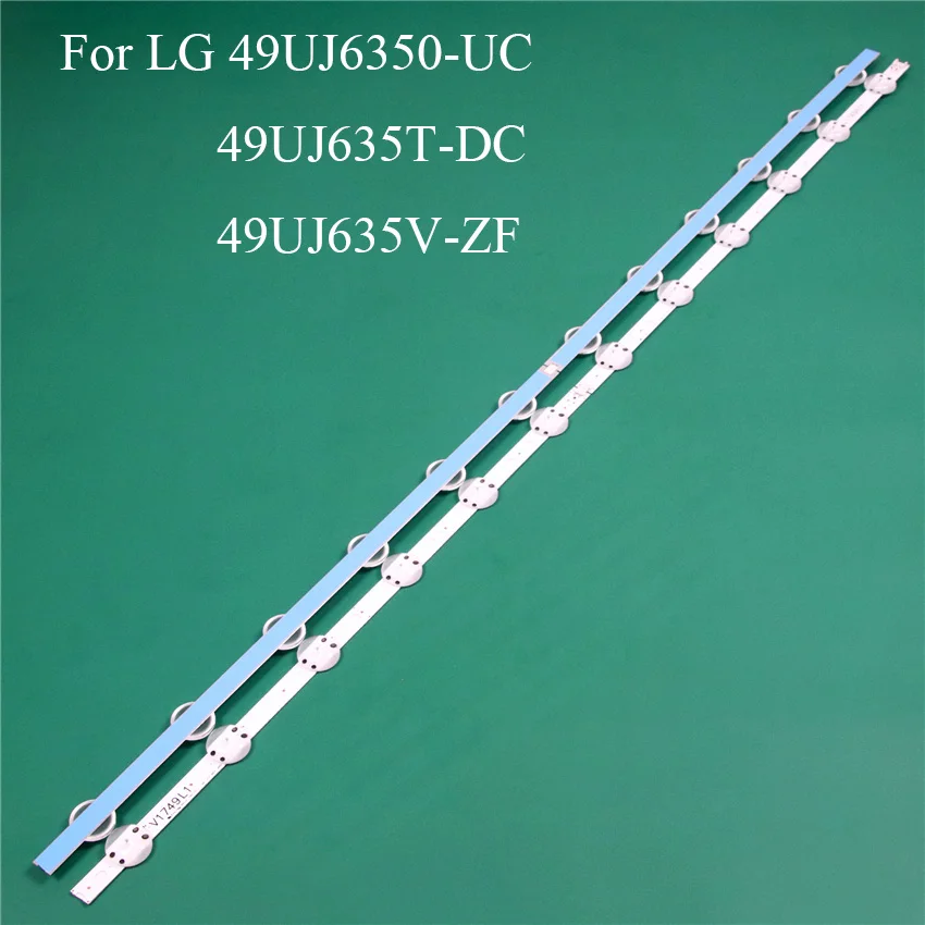 LED TV Illumination Part Replacement For LG 49UJ6350-UC 49UJ635T-DC 49UJ635V-ZF LED Bar Backlight Strip Line Ruler V1749L1 2862A