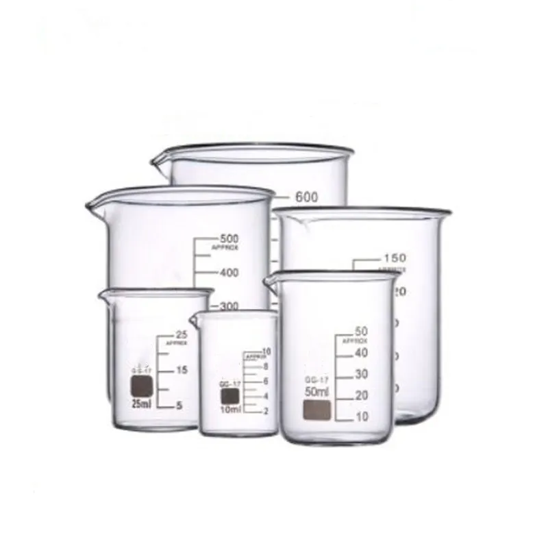 

Beaker experiment equipment 5ml-300ml, chemical laboratory big small high temperature resistant glass beaker