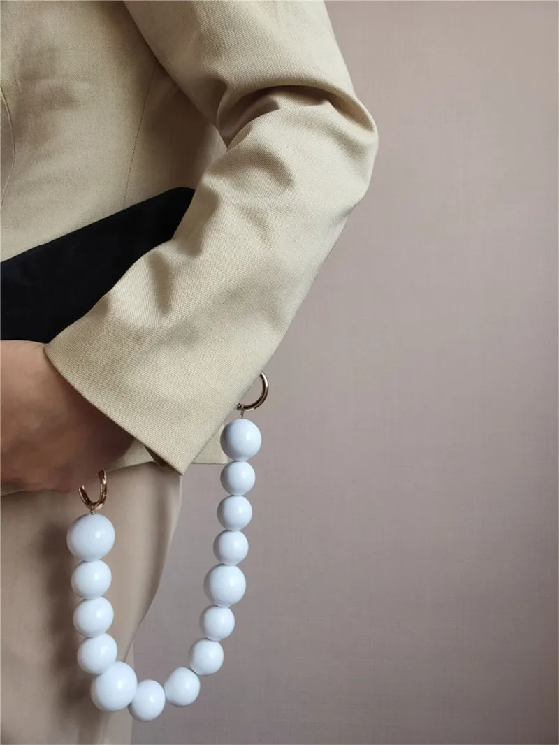 

fashion acrylic chain handle chunky big beads chain purse handles