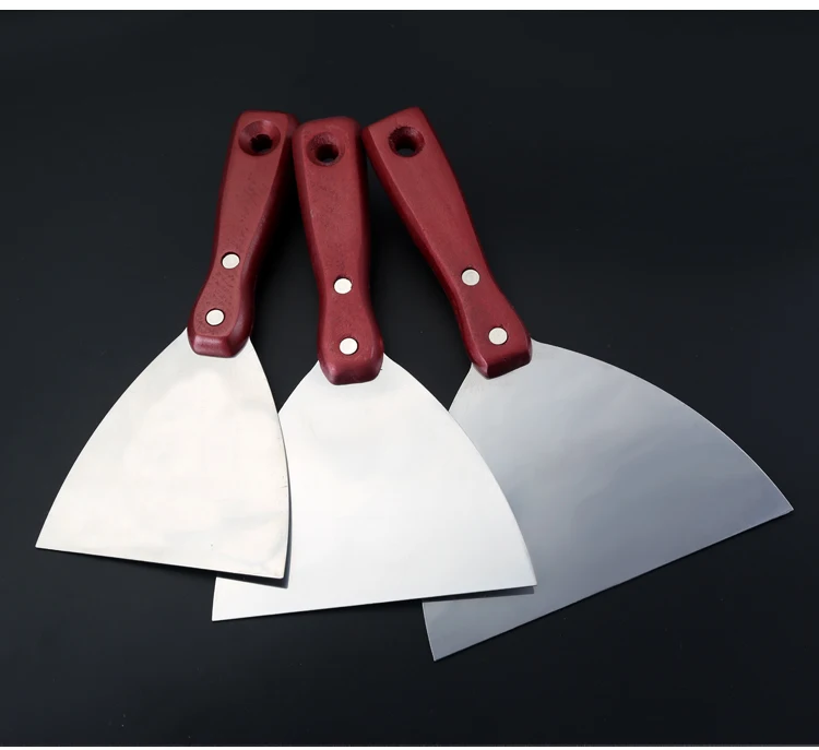 Деревянные ручные строительные инструменты из нержавеющей стали Шпатель скребок лопата " 3" " 5" " штукатурка для стен нож Инструменты