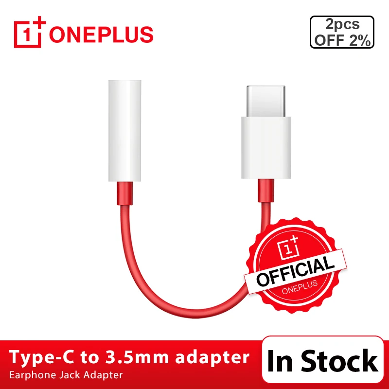 Оригинальный адаптер для наушников Oneplus с разъемом типа C на 3 5 мм