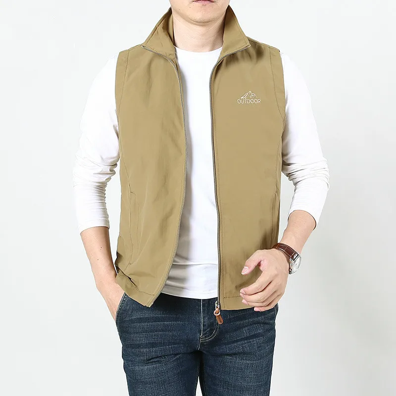 

Men Outdoor Summer Thin Quick Dry Vest Breathable Wear-resistant Sleeveless Jackets Climbing Hiking Fishing Sports Waistcoat