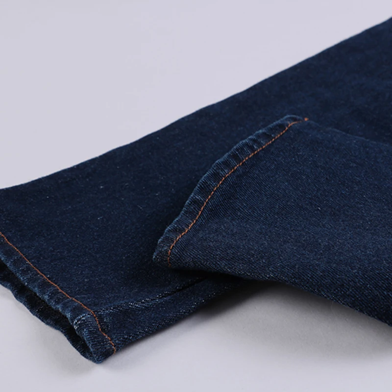 

VGH Solid Denim Trousers For Women High Waist Patchwork Zipper Slim Casual Vintage Pencil Pants Female 2021 Spring Fashion Style