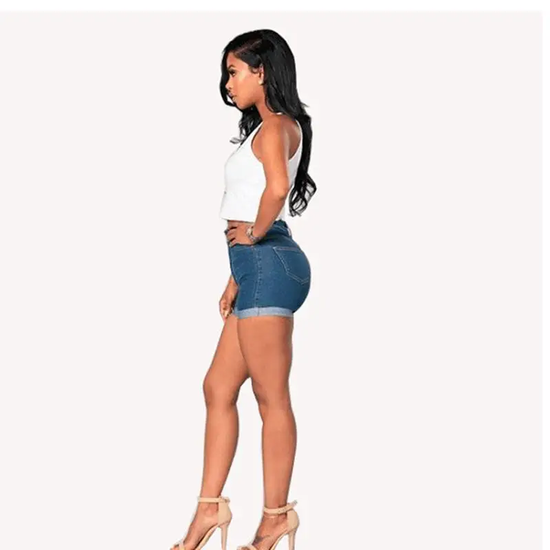 

Jeans Shorts Women High Quality New Women High Waisted Denim Shorts Jeans Feminino Ladies Slim Summer Casual Short Femme
