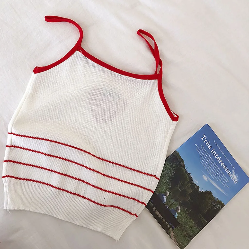 Майка женская трикотажная с принтом фруктов на бретельках|Топы| |