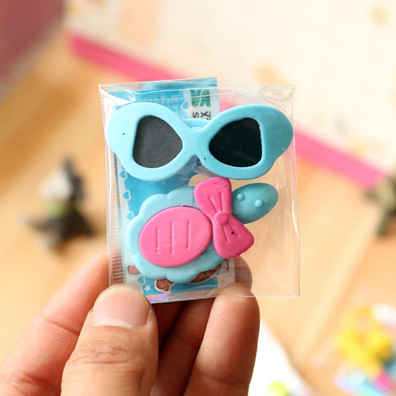 2 шт. губная помада стекло зеркало резиновый ластик для карандаша канцелярские