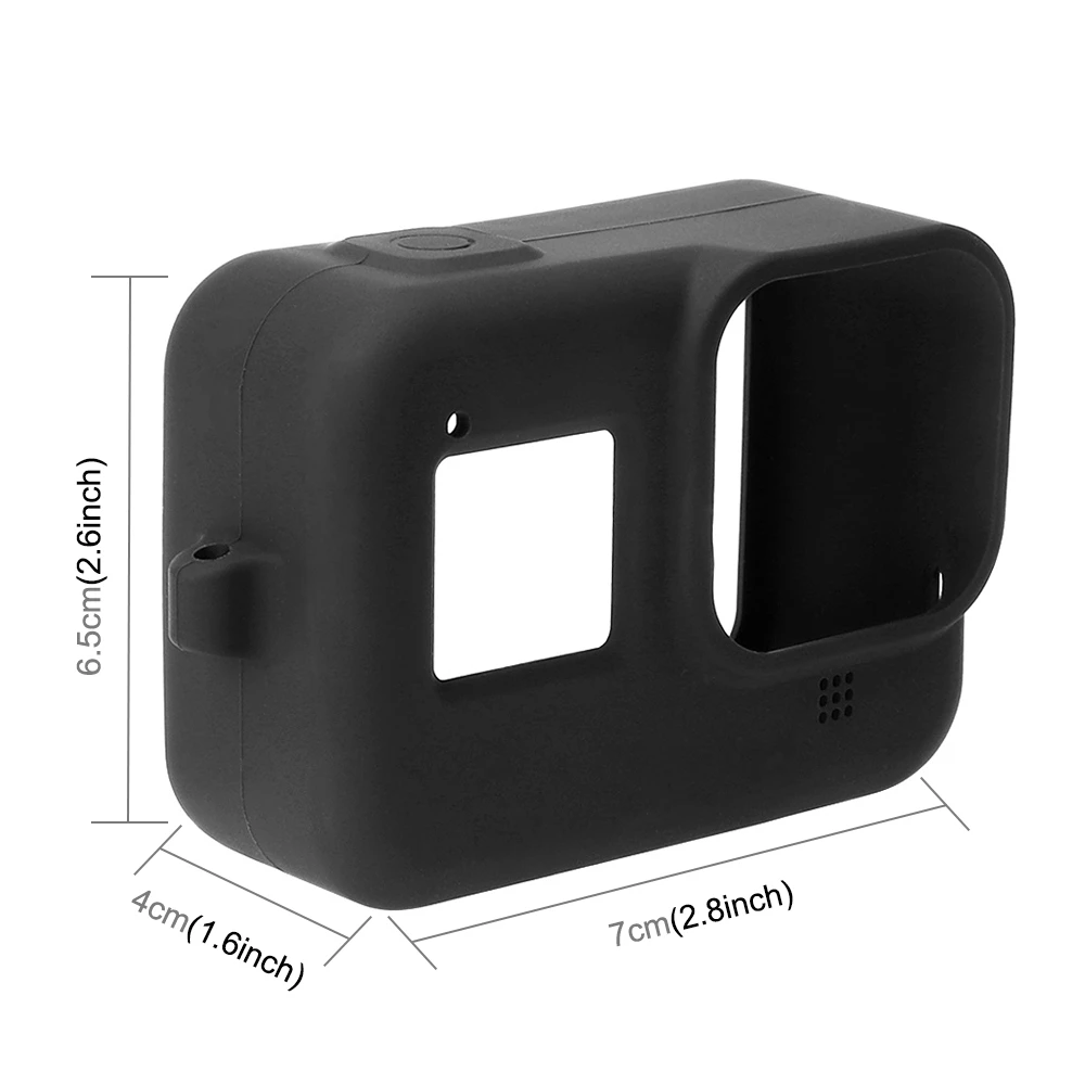 Силиконовый мягкий защитный чехол Корпус для DJI OSMO ACTION Gopro Hero 8 7 6 5 черный серебристый белый Экшн-камера