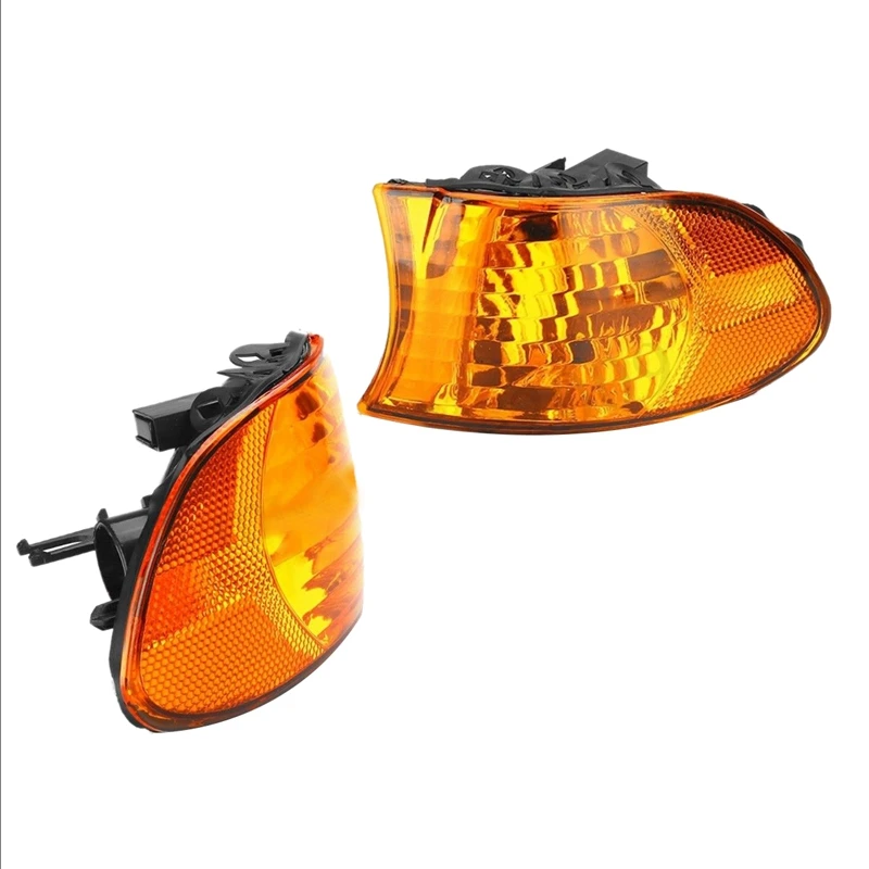 

2Pcs Amber Lens Parking Corner Light Signal Lamp For-BMW E38 7 Series 1998-2001 63138379108 63138379107