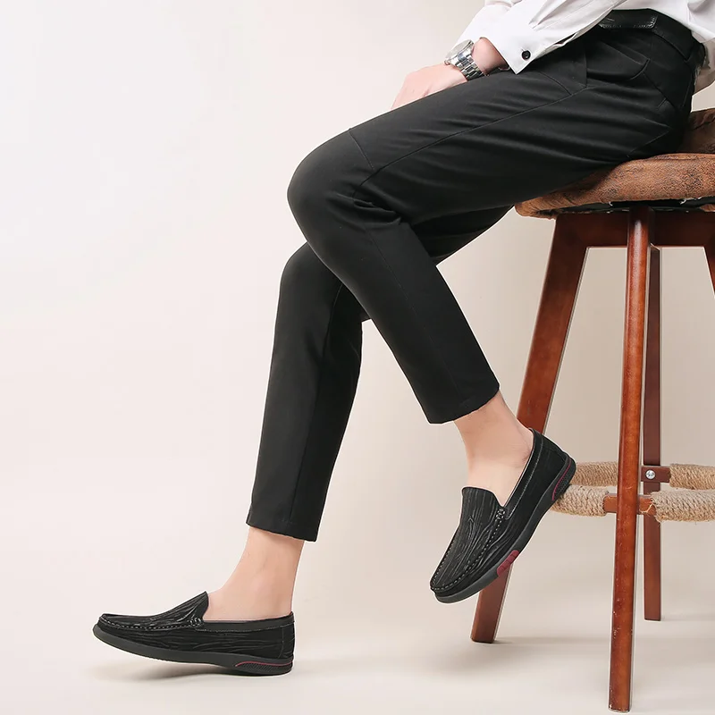 CLAXNEO мужские мокасины Дизайнерская кожаная мужская обувь лоферы с Плюшевым Мехом