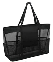 large capacity mesh hollow out package 8 pocket to receive package fashion net cloth beach bag luxury bath package hollow out