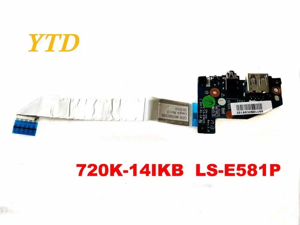 Оригинальный Для Lenovo 720S 14IKB USB плата аудио 720K LS E581P испытанное хорошее Бесплатная