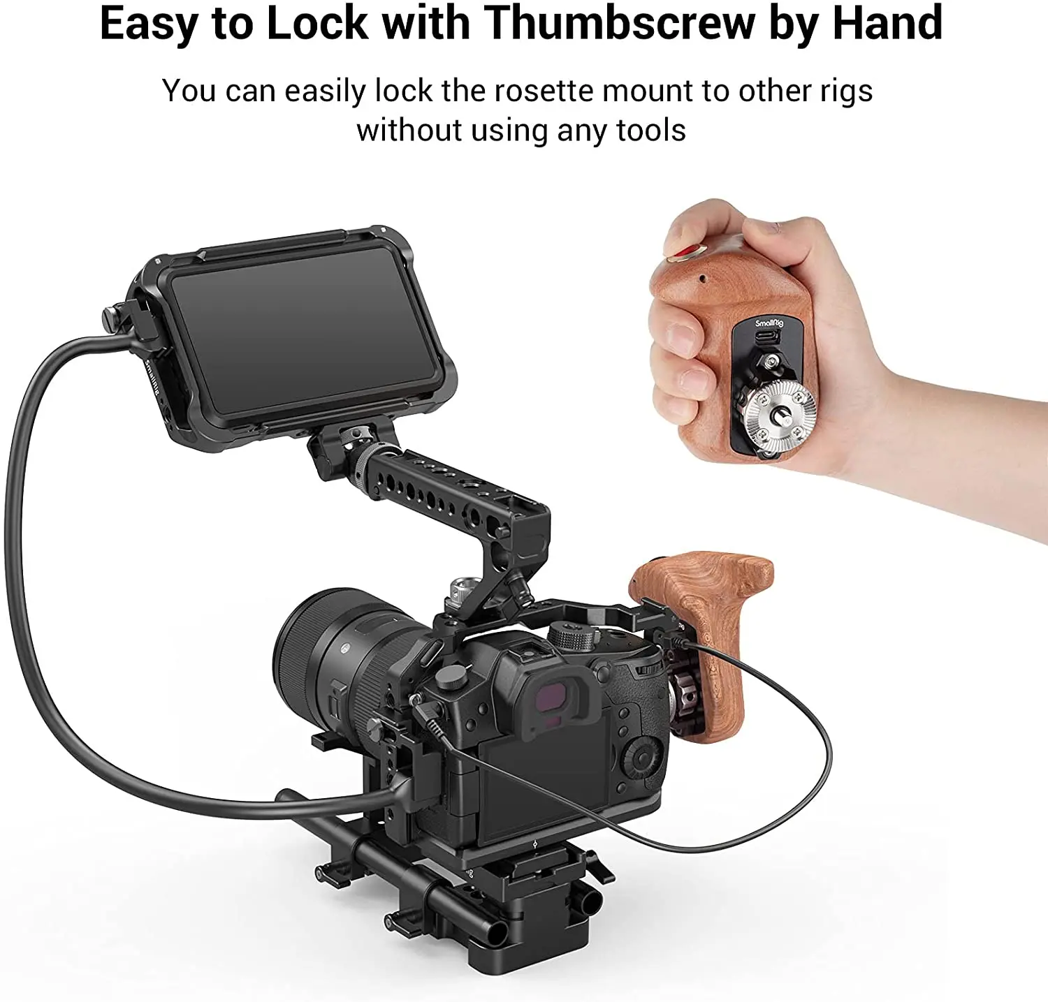 Розетка SmallRig с боковой ручкой и записью старта/остановки дистанционный триггер