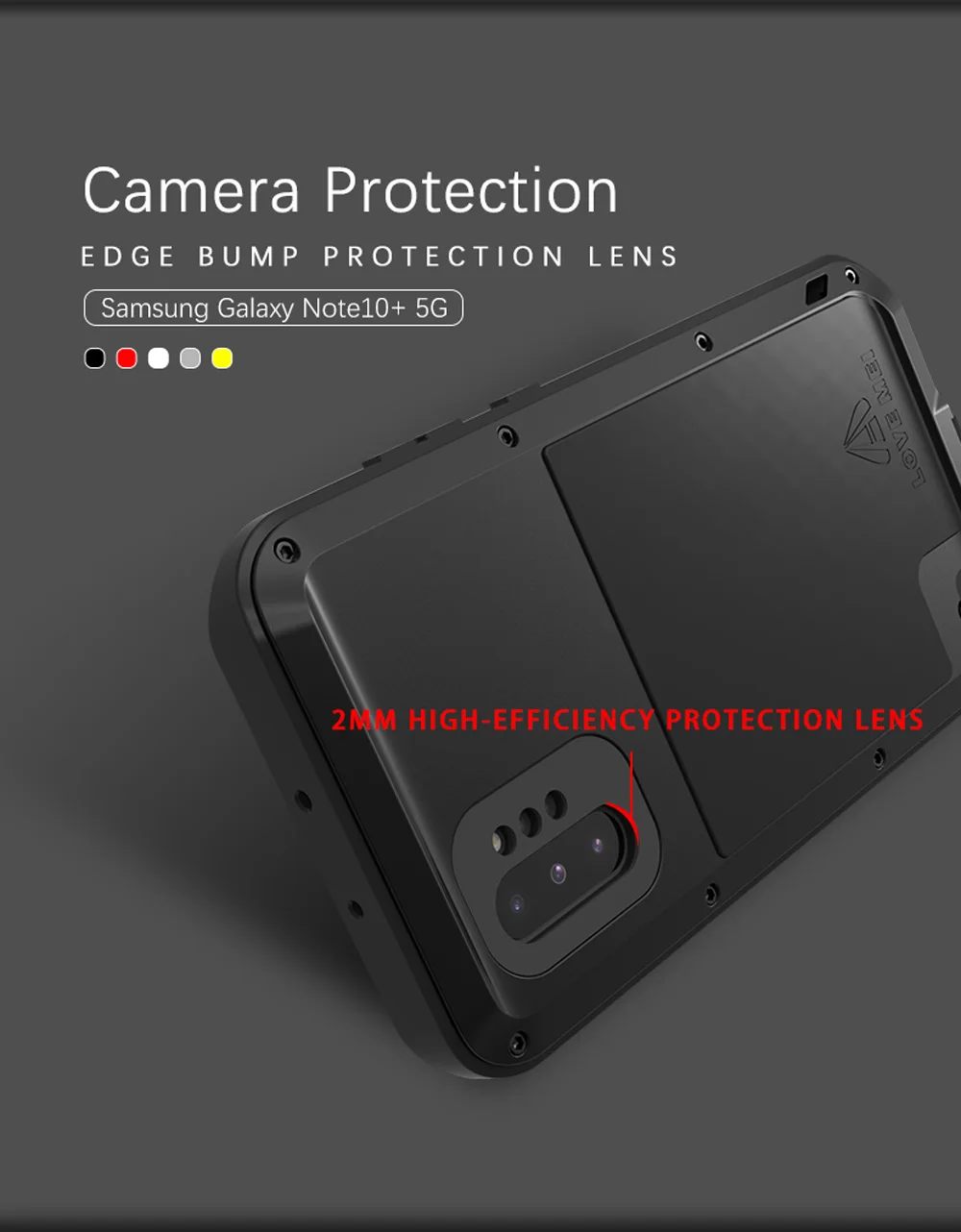 LOVE MEI Powerful Phone Case For Samsung Galaxy Note10 Note 10 Plus 5G Cover Heavy Duty Silicone TPU Hard Metal Back | Мобильные