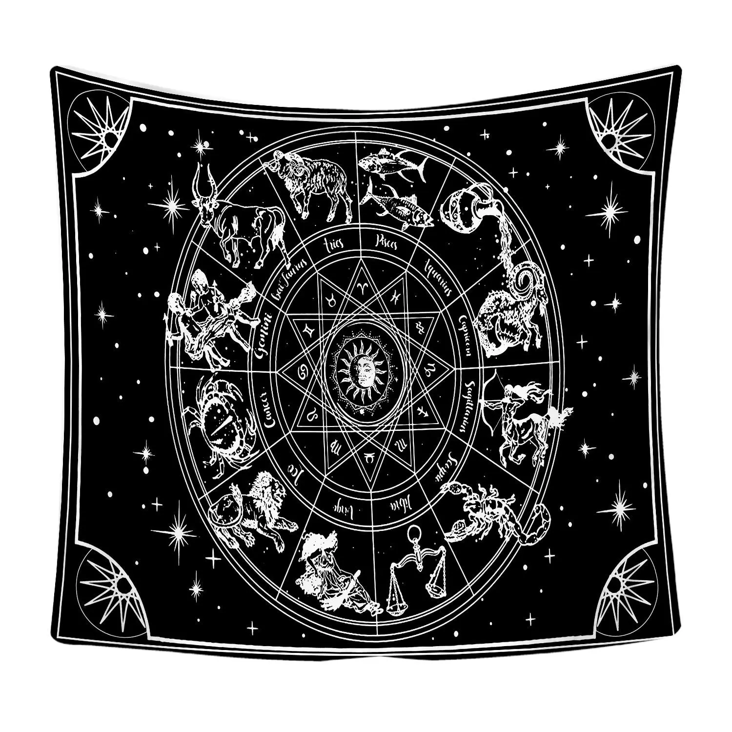 

Black White Series Printing Home Hanging Cloth Wall Hanging Beach Towel Beach Sitting Blanket