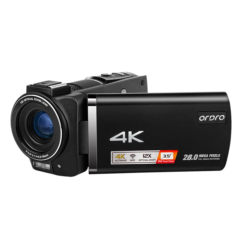 Видеокамера Ordro AX60 100X профессиональная камера 4K с цифровым зумом 12 оптических