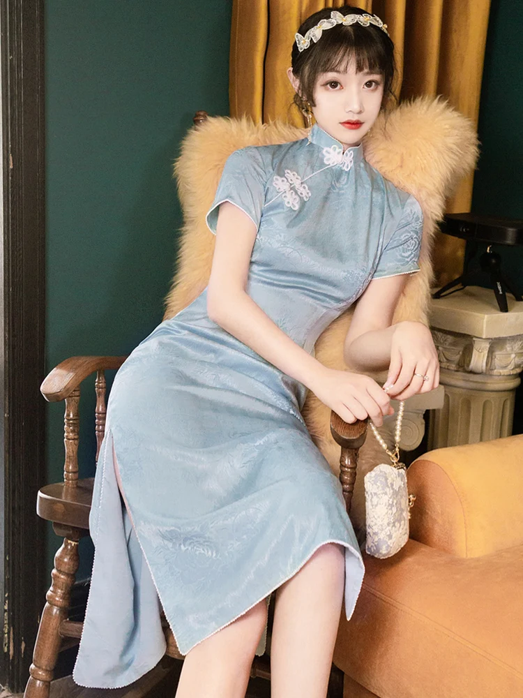 Повседневное улучшенное платье Чонсам в китайском стиле | Женская одежда