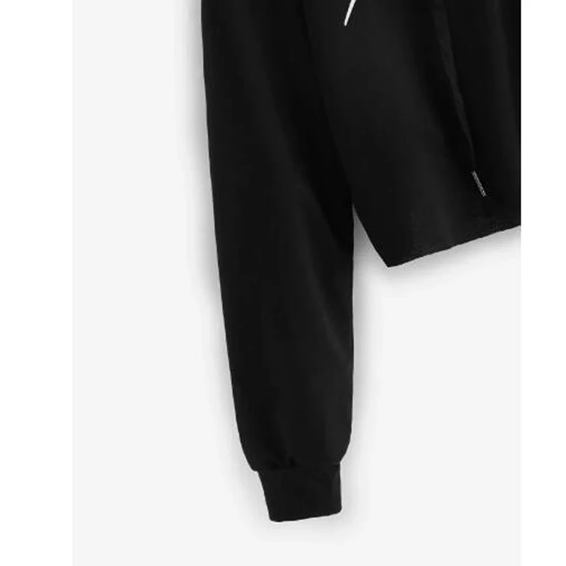 

Women Hoodies Sweatshirt 2019 Autumn Cat Pattern Print Black Long Sleeve Pullover Sweatshirt Female Looose Casual Short Coat