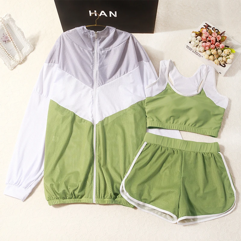 Купальник из трех предметов с высокой талией новинка 2020 бикини в стиле пэчворк