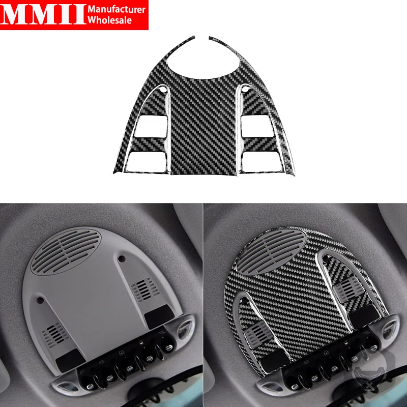 

For Mini Cooper Hardtop R56 Clubman R55 Convertible R57 Carbon Fiber Stickers Roof Control Panel Frame Car Interior Accessories