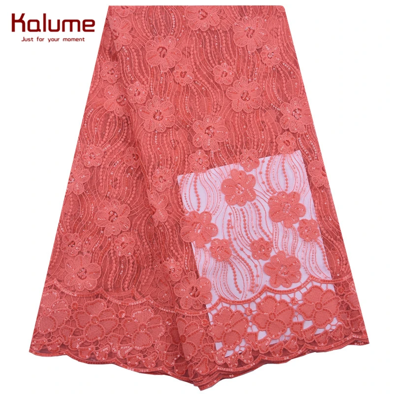 Kalume Последняя французская сетка молочного шелка кружевная ткань лук африканская