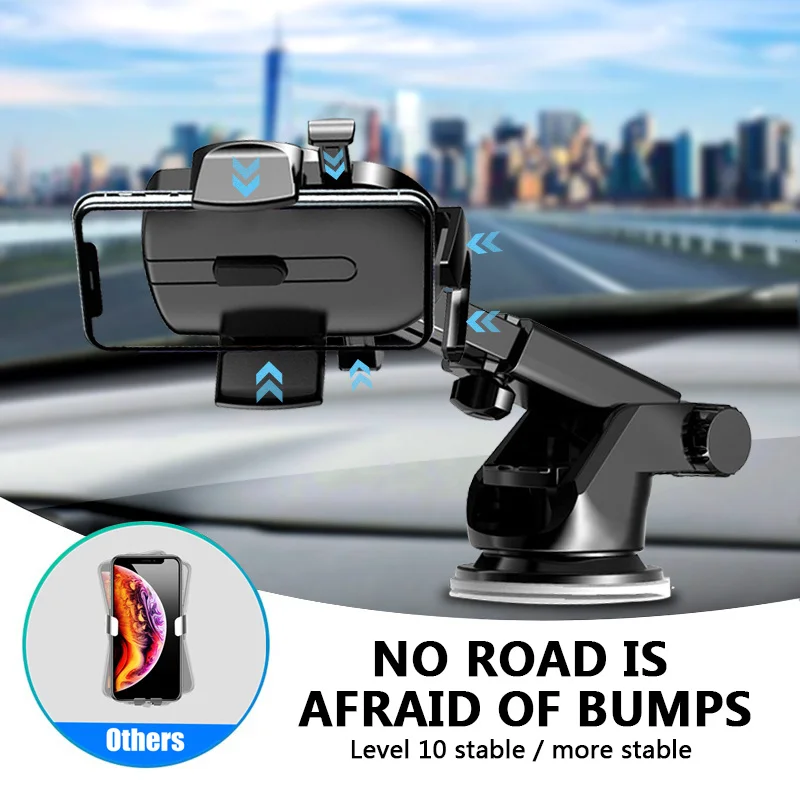 sucker car phone holder mobile phone holder stand in car no magnetic gps mount support for iphone 12 11 pro xiaomi huawei free global shipping