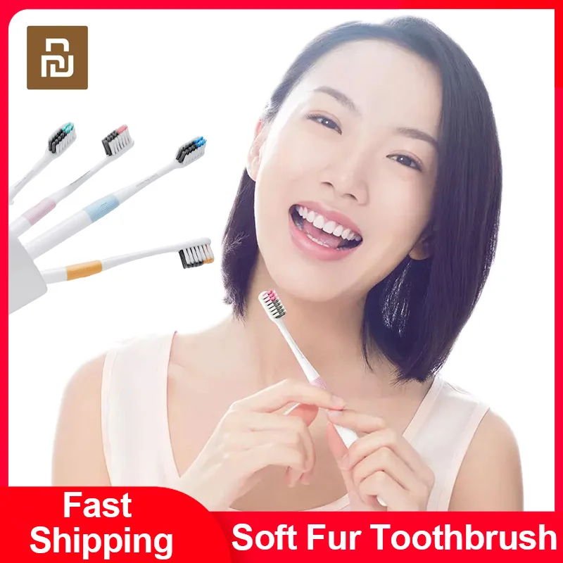 

Youpin 4 Colors Toothbrush Deep Clean Tooth Brush Set Child Adult Soft Teeth Cleaning Toothbrushes Dental Oral For Personal Care