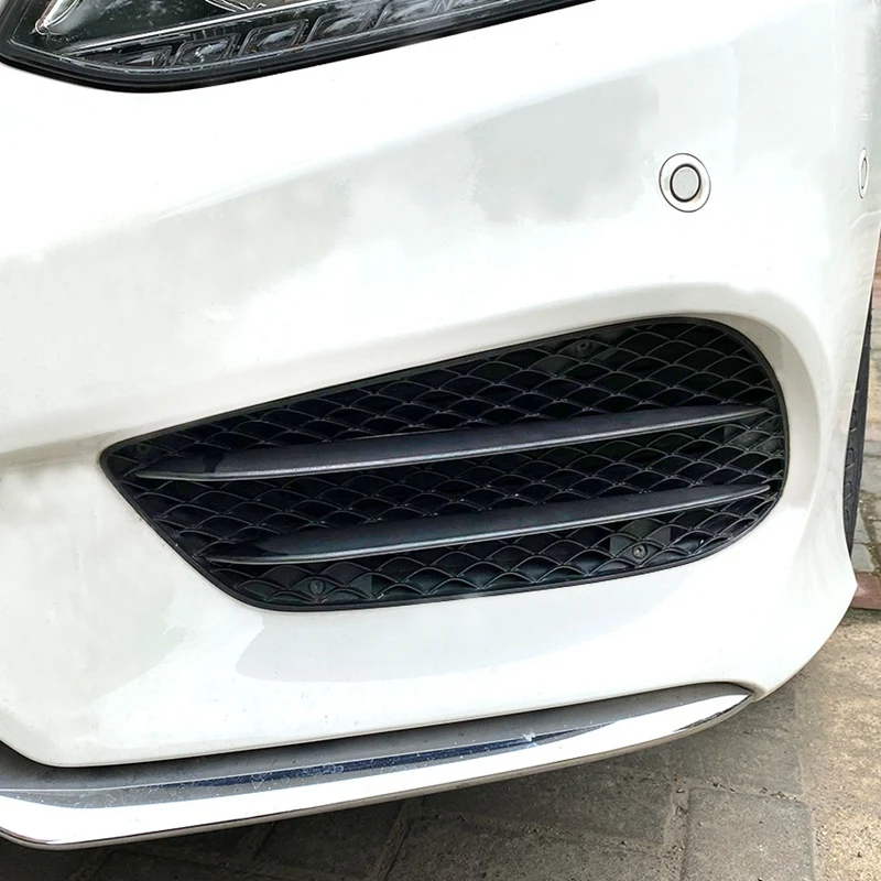 

Front Bumper Fog Lamp Grille Fog Light Cover W/Splitter Spoiler for Mercedes-Benz E-Class W212 Late AMG Line 2013-2015