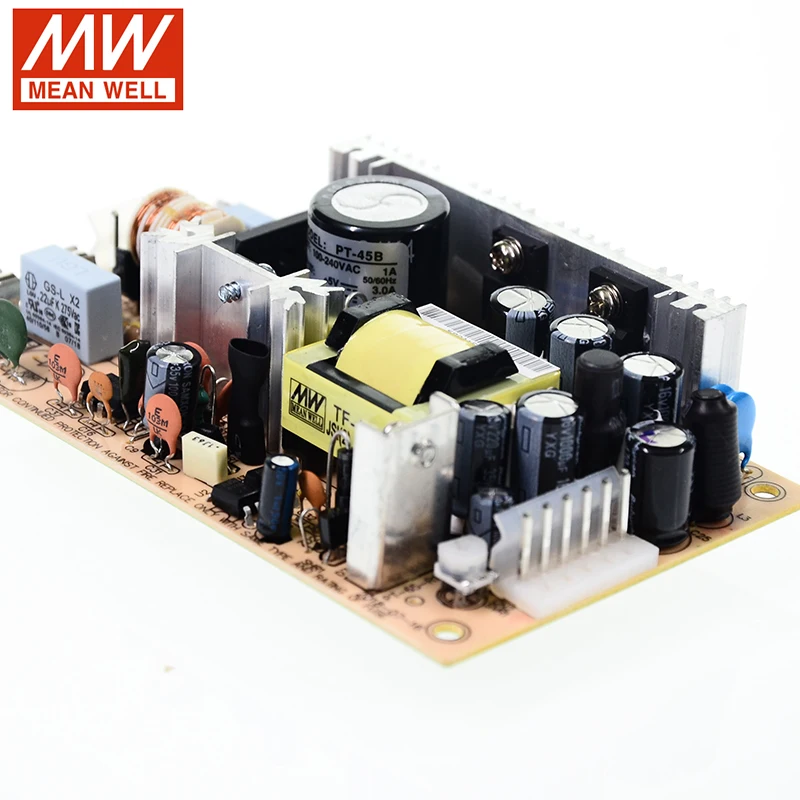 Бренд MEAN WELL представляет PT 45A 45B 45C DC 5V 12V 15V 45W Stedy тройной Выход переключение Питание светодиодный солнечного