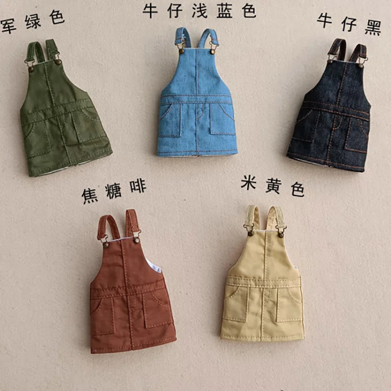 Новый ручной blyth Комбинезоны для кукол юбка одежды футболка в полоску 1/6