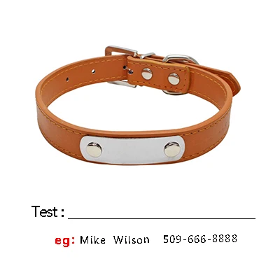 Кожаные идентификационные ошейники для питомцев собак и кошек животных с