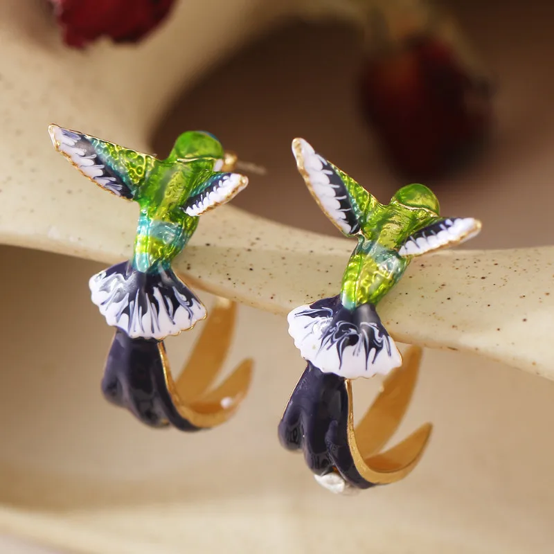 

Hummingbird Shape Dripping Earrings New Simple Fashion Jewelry for Women