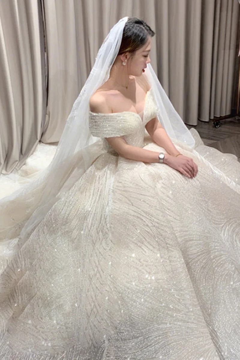 

#8008 off shoulder lace mermaid wedding dress plus size wedding gowns boho wedding dress short wedding dress new arrive