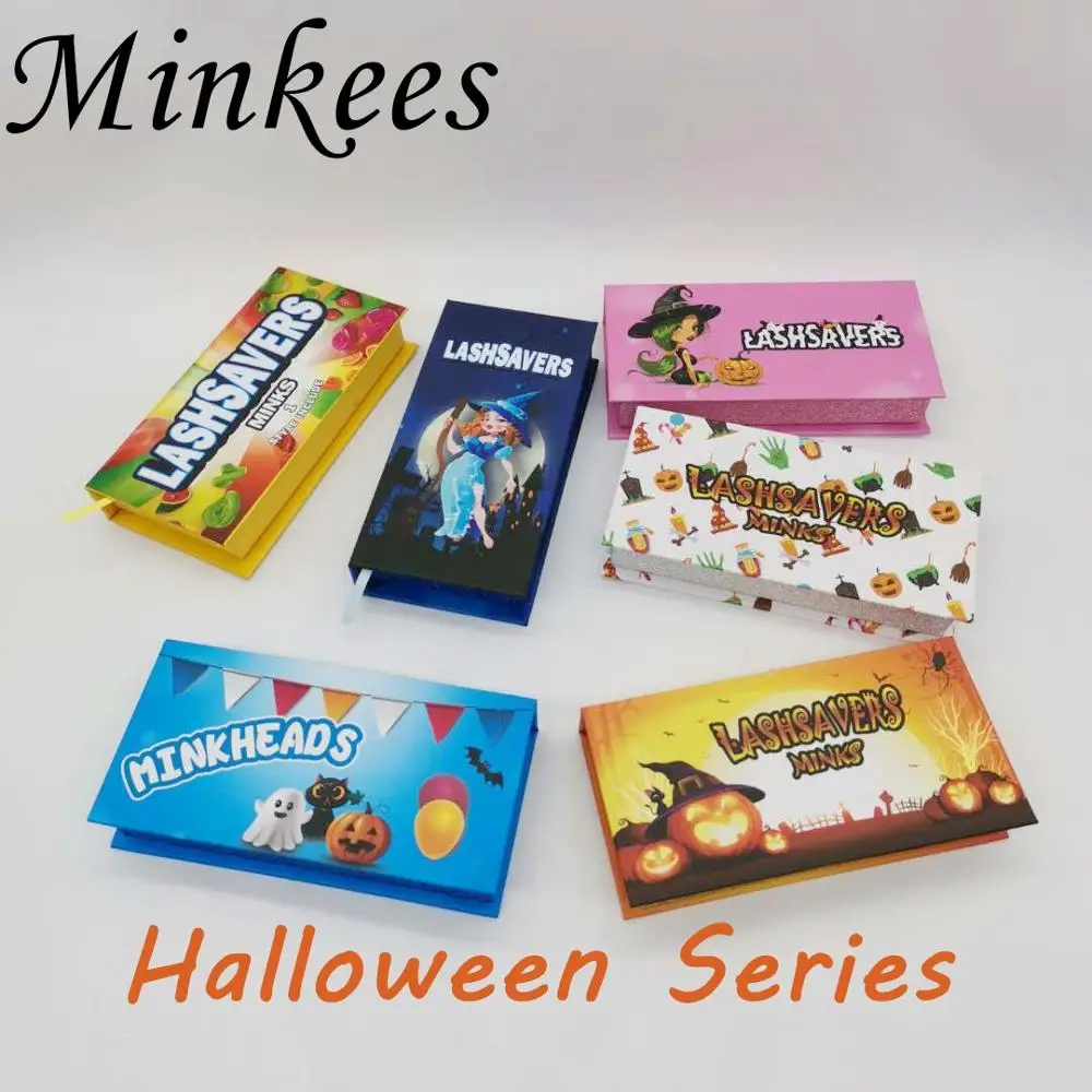 Minkees новинка оптовая продажа Хэллоуин 10/20 штук бумаги накладные ресницы