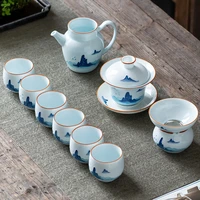 porcelain luxury tea set european tea cup coffee organizer black tea set portable cute tea ceremony cuenco ceramica home eg50cj