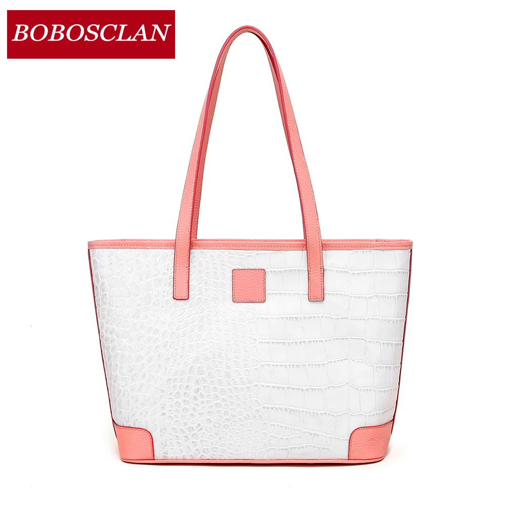 

BOBOSCLAN Luxury Brand Women Leather Handbags Genuine Leather Bags Women High Capacity Tote Bag for Women 2020 Handbag