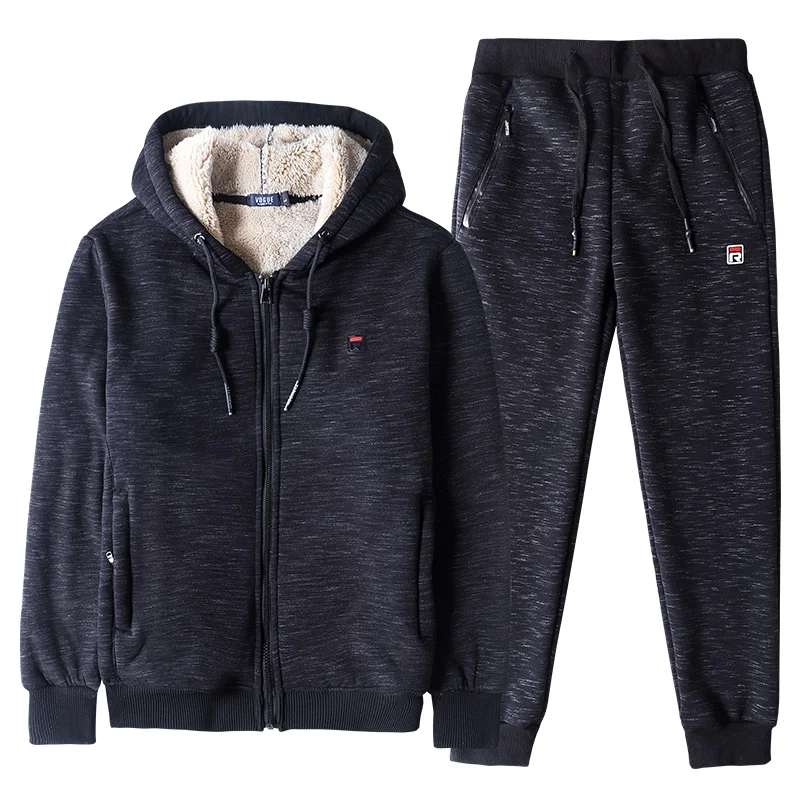 Мужской спортивный костюм с капюшоном теплая толстовка большие размеры|Наборы