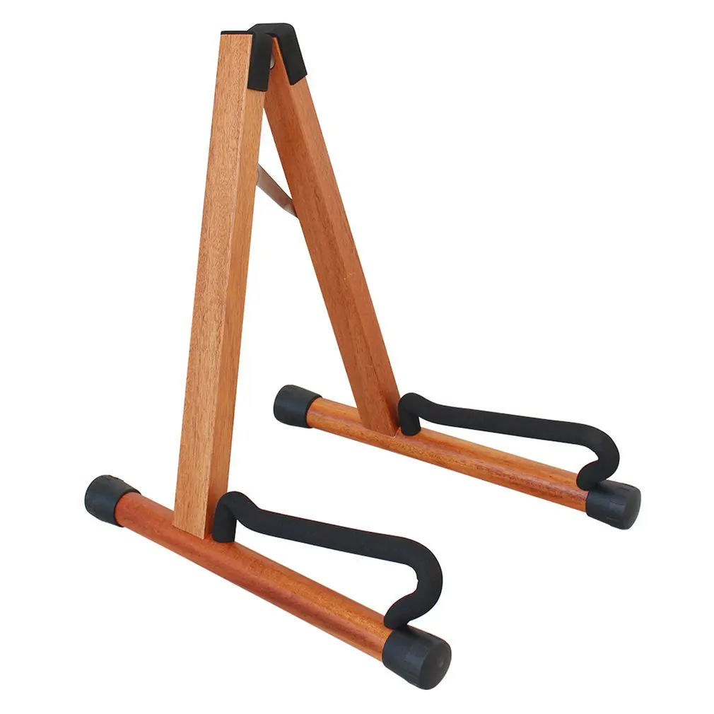 

Durable And Practical Solid Wood Floor Standing Guitar Ukulele Stand Household Folding And Disassembling Stand