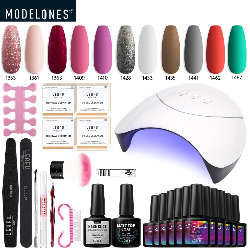 Modelones 25 шт./лот 36 Вт лампа для ногтей матовый Гель лак маникюрные инструменты