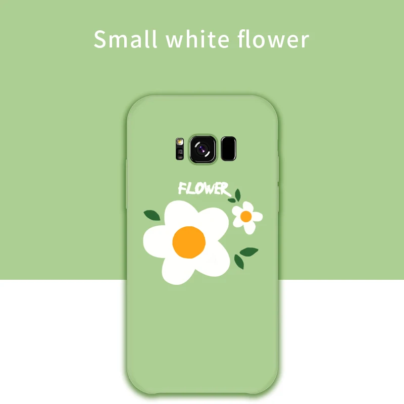 Small White Flower Силиконовый чехол ASINA с милыми цветами для samsung Galaxy S8 S9 S10 Plus, чехол-бампер с фруктами для samsung Galaxy S10 S9 Plus, чехол - Цвет: Small White Flower